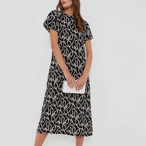 Hyacinth house black bow print Rowan maxi dress